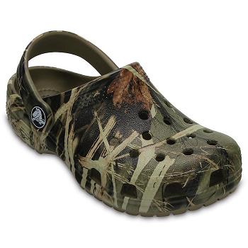 Crocs Classic Realtree Clog Olivovo Zelene - Detske Dreváky